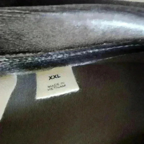 GAP Women's Long Sleeve Gray Silver Velvet Top XXL Fall Winter Casual Holidays - Picture 5 of 6